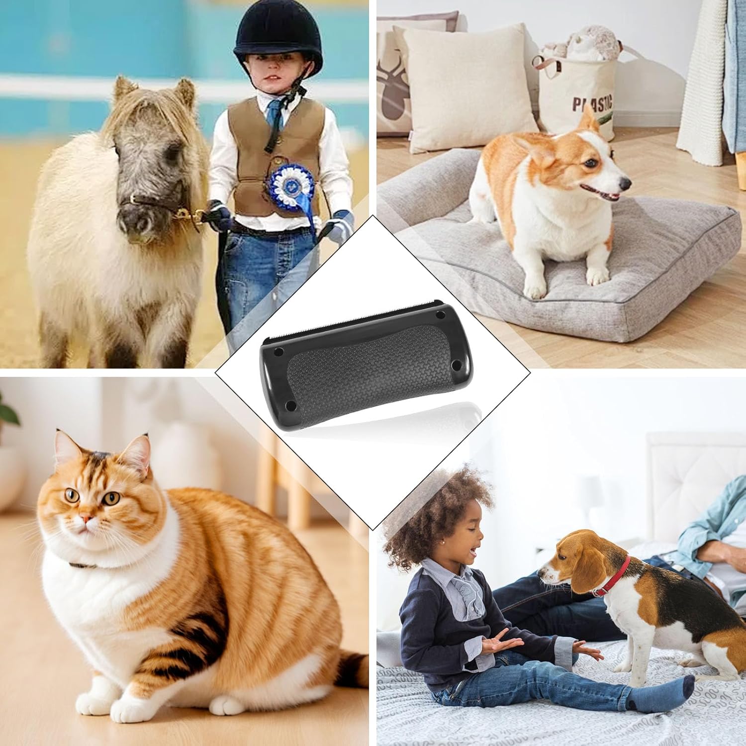 Brosse autonettoyante pour animaux