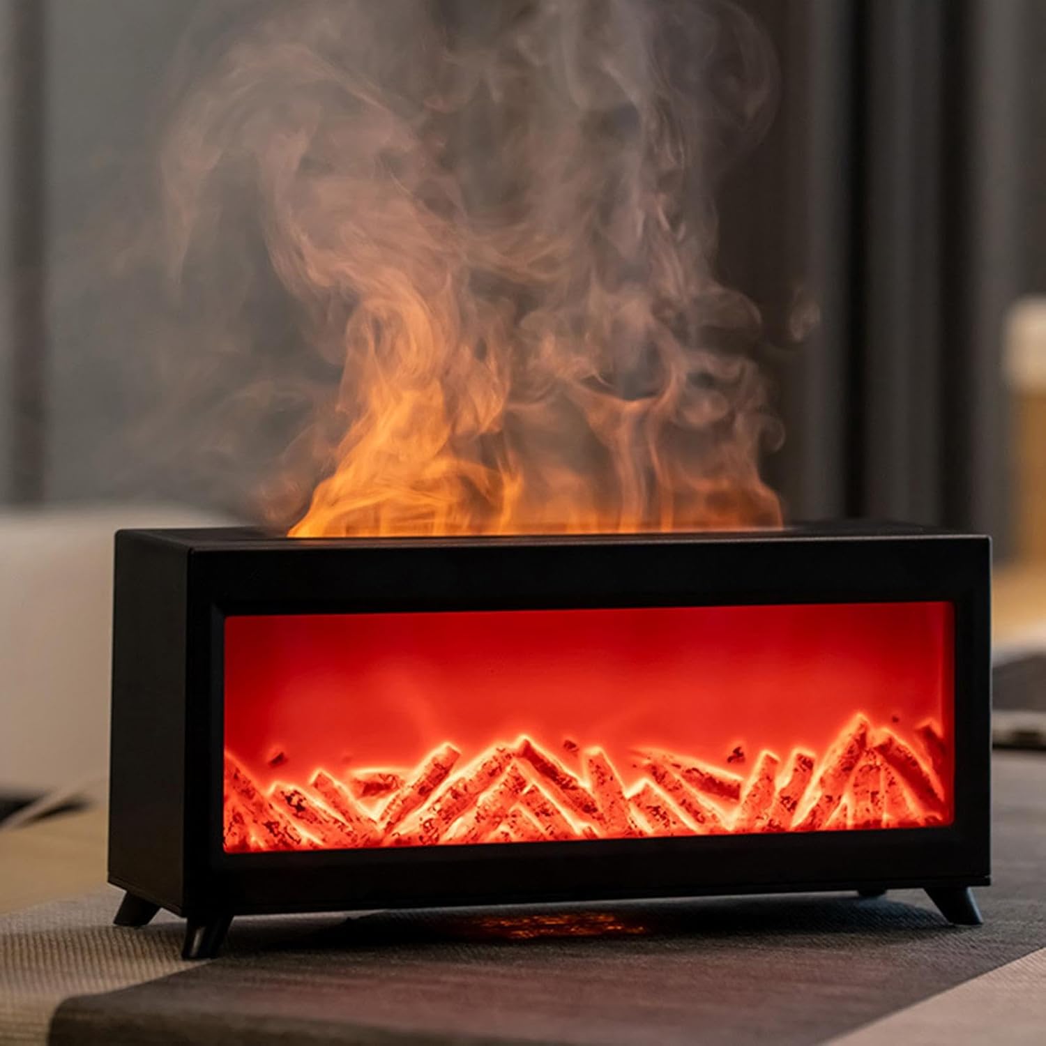 Humidificateur à effet flamme et brume