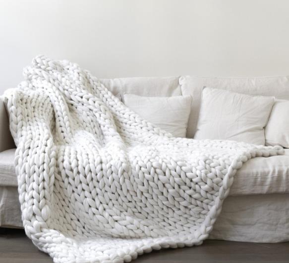 Bunte Wellenkuscheldecke