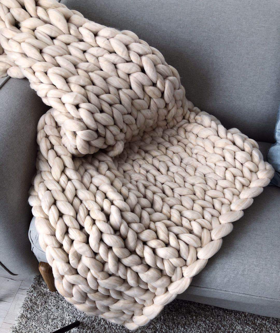 Bunte Wellenkuscheldecke