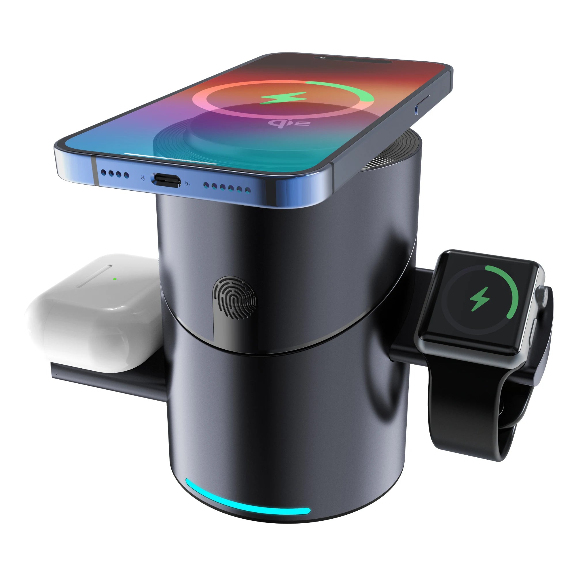 Station de recharge rotative Qi2 TriCharge