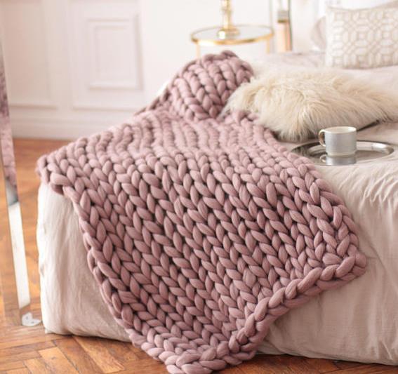 Bunte Wellenkuscheldecke