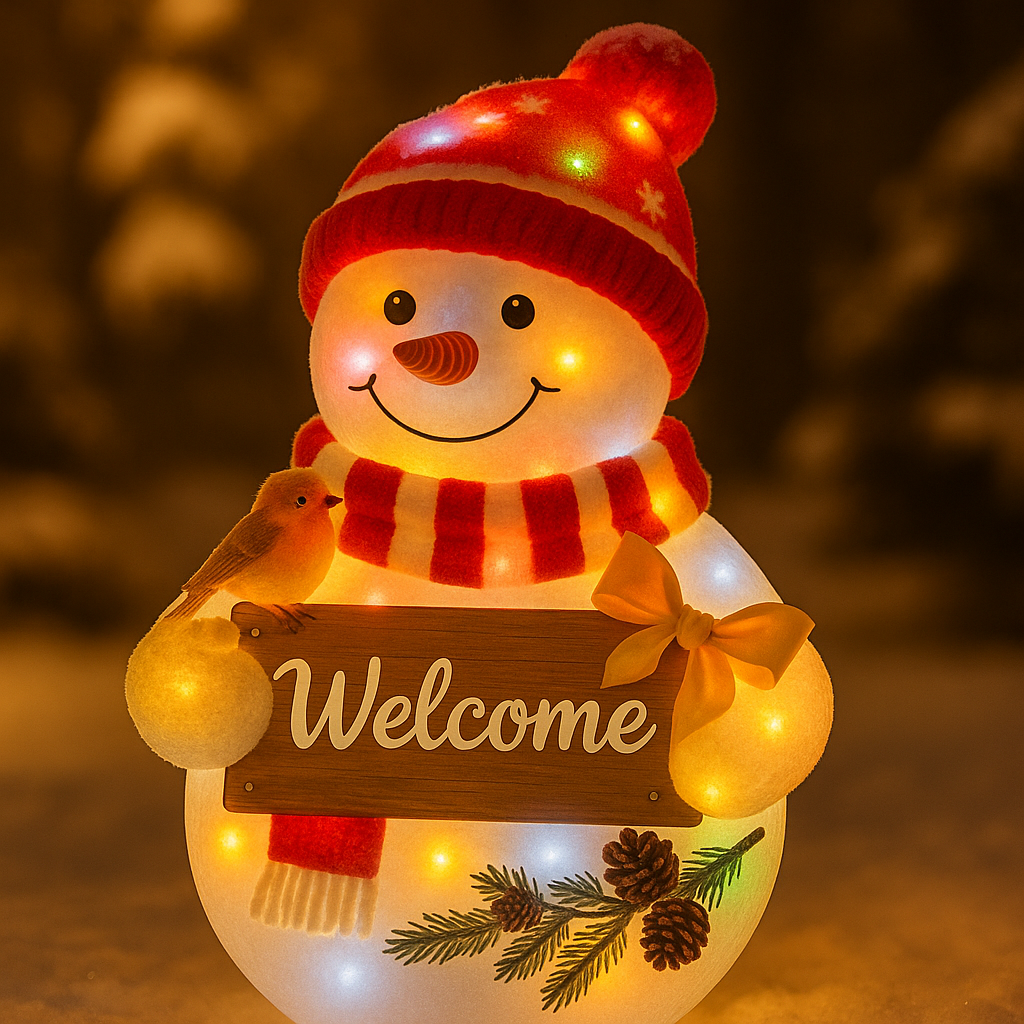 Leuchtender Weihnachtsschneemann