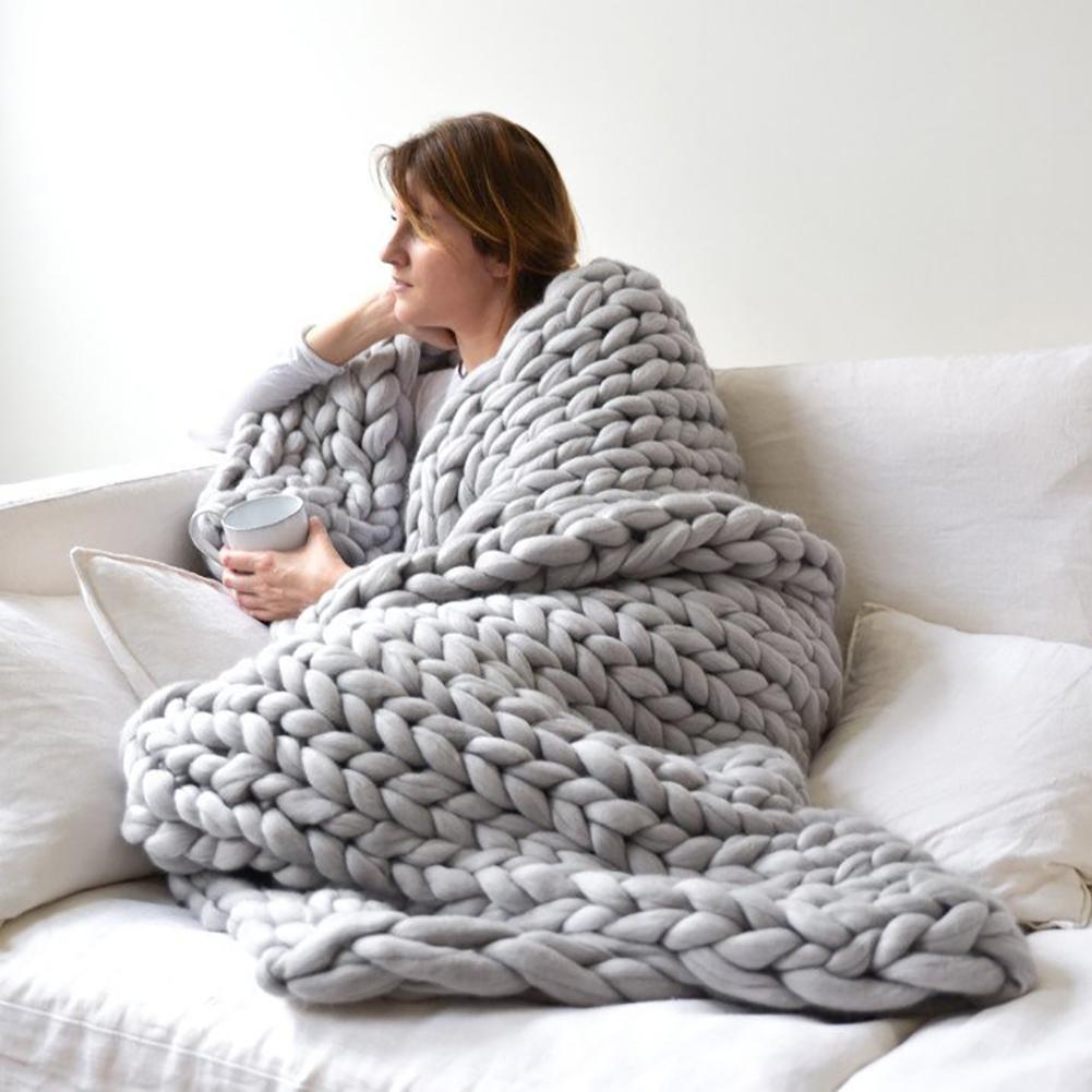 Bunte Wellenkuscheldecke