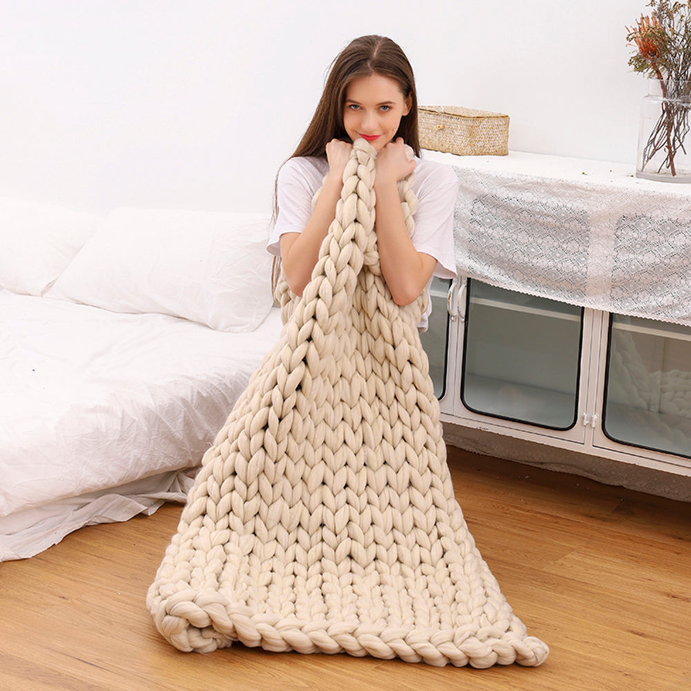 Bunte Wellenkuscheldecke